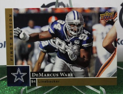 2009 UPPER DECK DeMARCUS WARE # 42 GOLD  NFL DALLAS COWBOYS GRIDIRON CARD