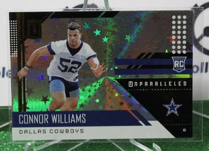2018 PANINI UNPARALLELED CONNOR WILLIAMS # 276 ROOKIE ASTRAL NFL DALLAS COWBOYS GRIDIRON CARD