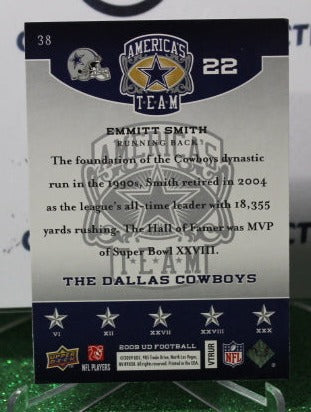 2009 UPPER DECK EMMITT SMITH # 38 AMERICA'S TEAM  NFL DALLAS COWBOYS GRIDIRON CARD