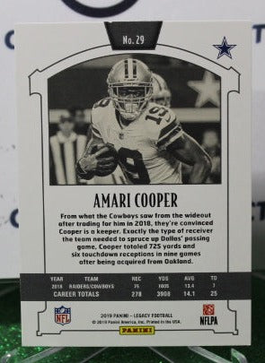 2019 PANINI LEGACY AMARI COOPER  # 29 NFL DALLAS COWBOYS GRIDIRON CARD