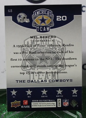 2009 UPPER DECK MEL RENFRO # 68 AMERICA'S TEAM NFL DALLAS COWBOYS GRIDIRON CARD