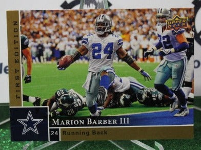 2009 UPPER DECK MARION BARBER III  # 44 GOLD NFL DALLAS COWBOYS GRIDIRON CARD