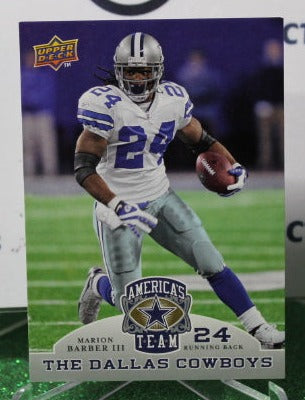 2009 UPPER DECK MARION BARBER III  # 73 AMERICA'S TEAM NFL DALLAS COWBOYS GRIDIRON CARD