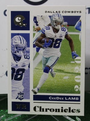 2020 PANINI CHRONICLES CEEDEE LAMB # 25 ROOKIE NFL DALLAS COWBOYS GRIDIRON CARD