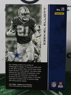 2017 PANINI ELITE EZEKIEL ELLIOTT  # 25 GOLDNFL DALLAS COWBOYS GRIDIRON CARD