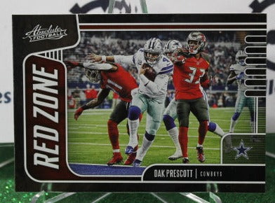 2019 PANINI ABSOLUTE DAK PRESCOTT # 19 RED ZONE NFL DALLAS COWBOYS GRIDIRON CARD