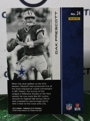 2017 PANINI ELITE DAK PRESCOTT # 24 NFL DALLAS COWBOYS GRIDIRON CARD