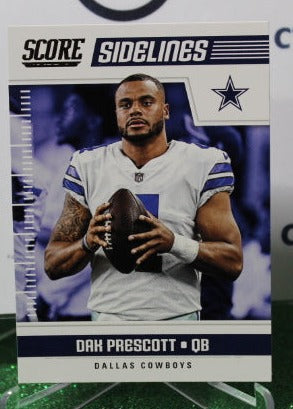 2018 PANINI SCORE DAK PRESCOTT # 5 SIDELINES NFL DALLAS COWBOYS GRIDIRON CARD