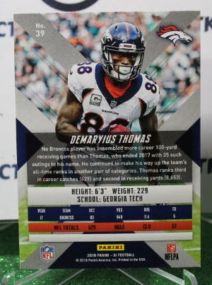 2018 PANINI XR  DEMARYIUS THOMAS # 39 NFL DENVER BRONCOS GRIDIRON CARD