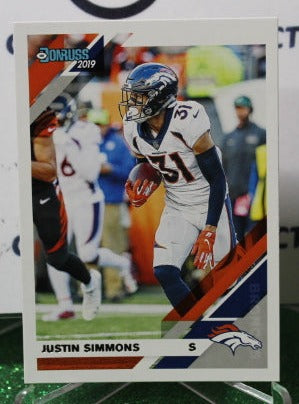 2019 PANINI DONRUSS JUSTIN SIMMONS # 88 NFL DENVER BRONCOS GRIDIRON CARD