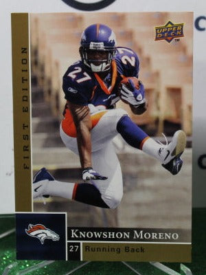 2009 UPPER DECK KNOWSHON MORENO # 194 GOLD NFL DENVER BRONCOS GRIDIRON CARD