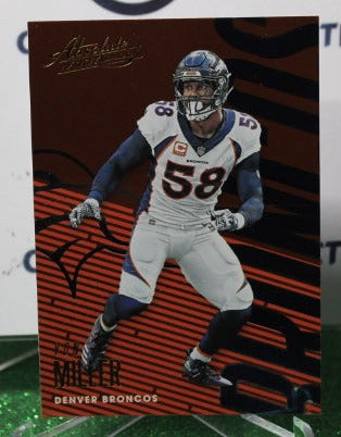 2018 PANINI ABSOLUTE VON MILLER # 31 NFL DENVER BRONCOS GRIDIRON CARD