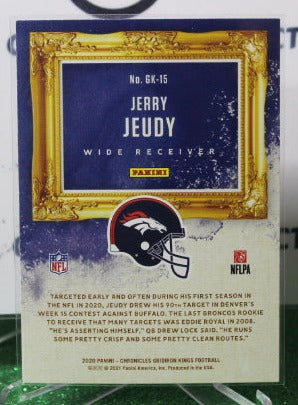 2020 PANINI CHRONICLES GRIDIRON KINGS JERRY JEUDY # GK-15 CANVAS  ROOKIE NFL DENVER BRONCOS GRIDIRON CARD