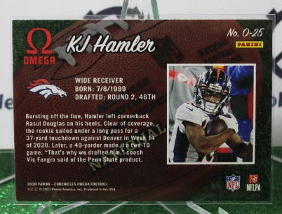 2020 PANINI OMEGA KJ HAMLER # O-25 NFL ROOKIE DENVER BRONCOS GRIDIRON CARD