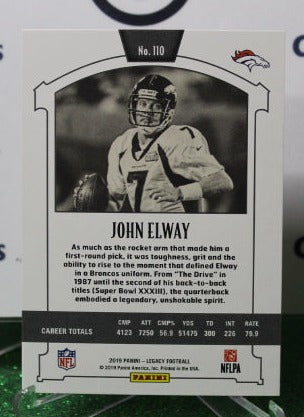 2019 PANINI LEGACY JOHN ELWAY # 110  NFL DENVER BRONCOS GRIDIRON CARD