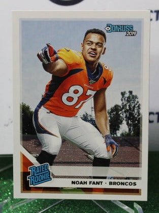 2019 PANINI DONRUSS NOAH FANT # 320 RATED ROOKIE  NFL DENVER BRONCOS GRIDIRON CARD