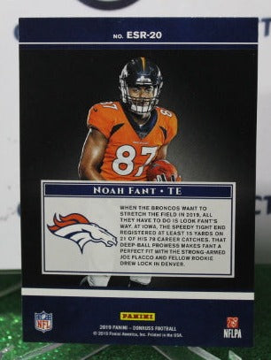 2019 PANINI DONRUSS NOAH FANT # ESR-20 ROOKIE FOIL NFL DENVER BRONCOS GRIDIRON CARD