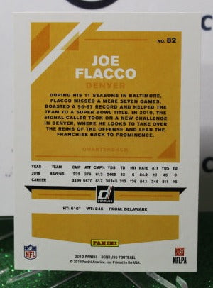 2019 PANINI DONRUSS JOE FLACCO # 82 NFL DENVER BRONCOS GRIDIRON CARD