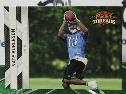 2010 PANINI THREADS NATE BURLESON # 49 NFL DETROIT LIONS GRIDIRON CARD