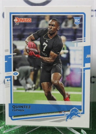 2020 PANINI DONRUSS QUINTEZ CEPHUS # 280 ROOKIE NFL DETROIT LIONS GRIDIRON CARD