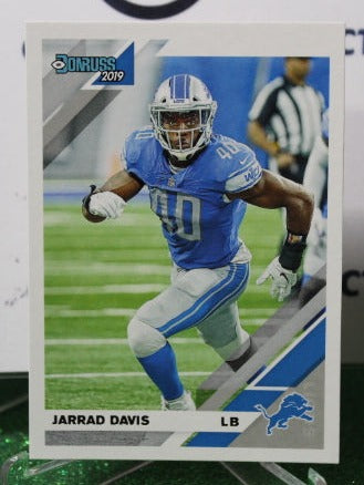 2019 PANINI DONRUSS JARRAD DAVIS # 95 NFL DETROIT LIONS GRIDIRON CARD