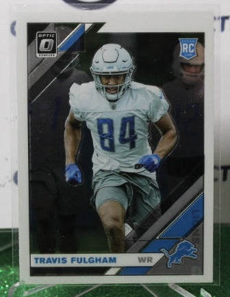 2019 PANINI DONRUSS OPTIC TRAVIS FULGHAM # 144 FOIL ROOKIE NFL DETROIT LIONS GRIDIRON CARD