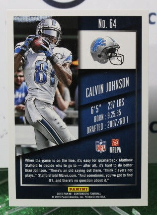 2015 PANINI CONTENDERS CALVIN JOHNSON # 64  NFL DETROIT LIONS GRIDIRON CARD