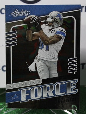 2019 PANINI ABSOLUTE CALVIN JOHNSON # 20 GRIDIRON FORCE  NFL DETROIT LIONS GRIDIRON CARD