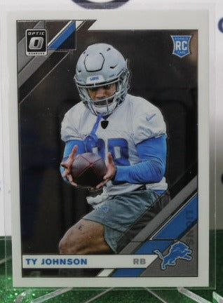 2019 PANINI DONRUSS OPTIC TY JOHNSON # 145 ROOKIE FOIL NFL DETROIT LIONS GRIDIRON CARD