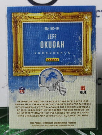 2020 PANINI CHRONICLES GRIDIRON KINGS JEFF OKUDAH # GK-40 ROOKIE  NFL DETROIT LIONS GRIDIRON CARD