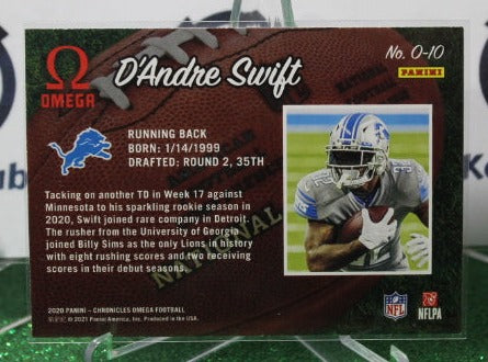 2020 PANINI CHRONICLES OMEGA D'ANDRE SWIFT # O-10 ROOKIE NFL DETROIT LIONS GRIDIRON CARD