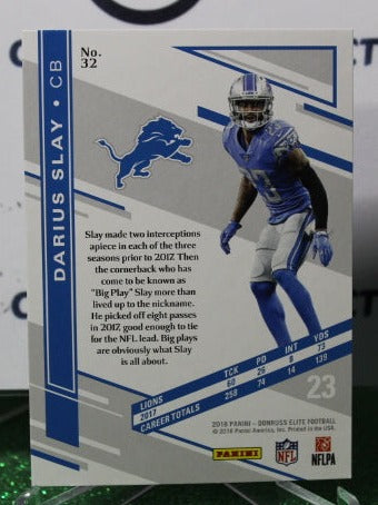 2018 PANINI DONRUSS ELITE DARIUS SLAY # 32 NFL DETROIT LIONS GRIDIRON CARD