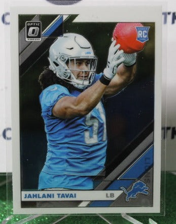 2019 PANINI DONRUSS OPTIC JAHLANI TAVAI # 120 ROOKIE FOIL NFL DETROIT LIONS GRIDIRON CARD