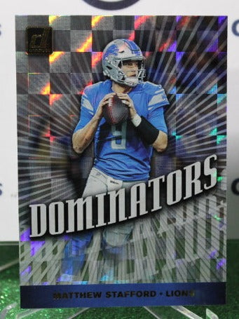 2019 PANINI DONRUSS  MATTHEW STAFFORD # DOM-24 DOMINATORS NFL DETROIT LIONS GRIDIRON CARD