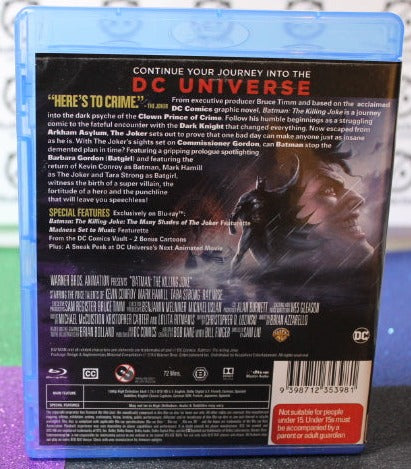 2016 BATMAN THE KILLING JOKE DC UNIVERSE ORIGINAL MOVIE  BLU-RAY DC COMICS  NEW SEALED