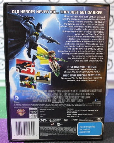 2012  BATMAN THE DARK KNIGHT RETURNS PART 1 DC UNIVERSE ANIMATED ORIGINAL MOVIE  DVD DC COMICS  PREOWNED