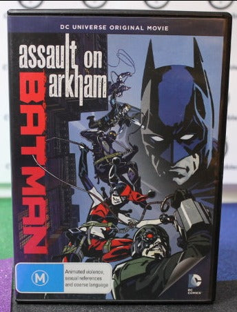 2014  BATMAN ASSAULT ON ARKHAM DC UNIVERSE ORIGINAL MOVIE  DVD DC COMICS  PREOWNED