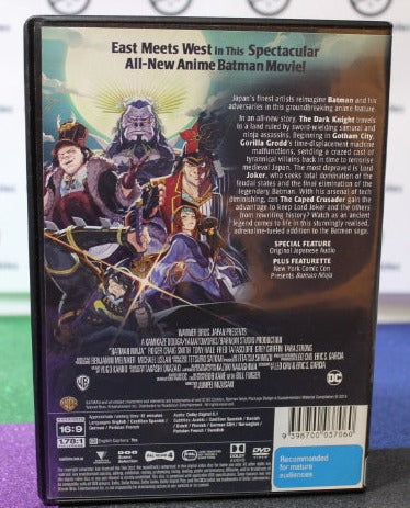 2018 BATMAN NINJA DC ANIMATED MOVIE  DVD   DC COMICS  PREOWNED