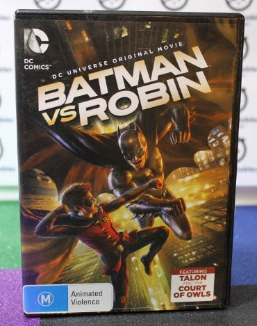 2015 BATMAN VS ROBIN DC UNIVERSE ORIGINAL MOVIE  DVD   DC COMICS  PREOWNED