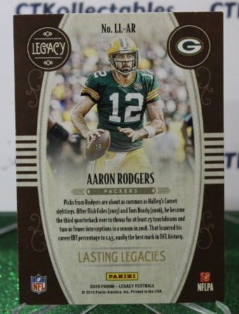 2019 PANINI LEGACY AARON RODGERS # LL-AR NFL GREEN BAY PACKERS GRIDIRON  CARD