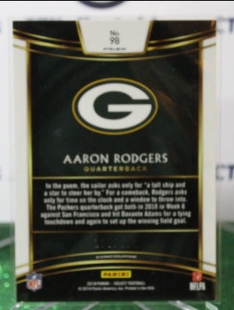 2018 PANINI SELECT AARON RODGERS # 98 PRIZM 129/199 NFL GREEN BAY PACKERS GRIDIRON  CARD