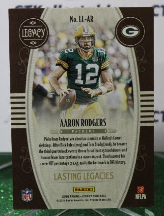 2019 PANINI LEGACY AARON RODGERS # LL-ARLASTING LEGACIES 063/100 NFL GREEN BAY PACKERS GRIDIRON CARD