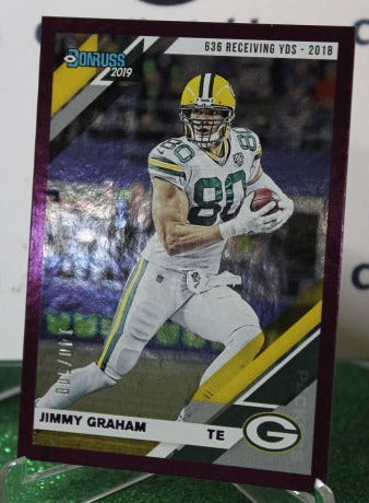 2019 PANINI DONRUSS JIMMY GRAHAM # 102 PURPLE 140/500 NFL GREEN BAY PACKERS GRIDIRON  CARD