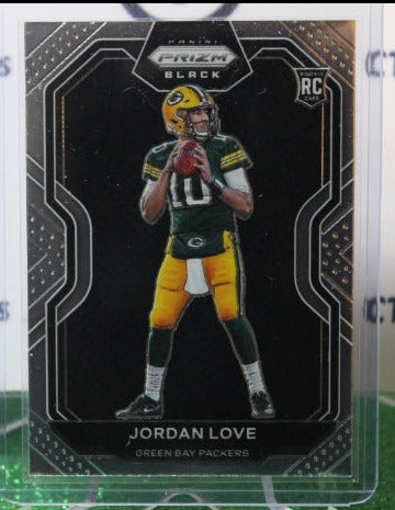 2020 PANINI PRIZM BLACK JORDAN LOVE # PB-4 ROOKIE NFL GREEN BAY PACKERS GRIDIRON  CARD