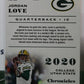 2020 PANINI  CHRONICLES JORDAN LOVE # 38 ROOKIE NFL GREEN BAY PACKERS GRIDIRON  CARD