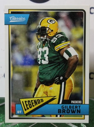 2018 PANINI CLASSICS GILBERT BROWN # 132 NFL GREEN BAY PACKERS GRIDIRON  CARD