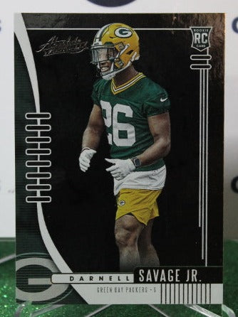 2019 PANINI ABSOLUTE DARNELL SAVAGE JR. # 158 FOIL ROOKIE NFL GREEN BAY PACKERS GRIDIRON  CARD