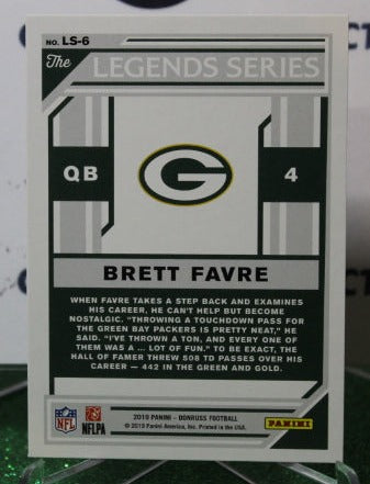 2019 PANINI DONRUSS BRETT FAVRE # LS-6 LEGENDS SERIES NFL GREEN BAY PACKERS GRIDIRON  CARD