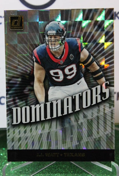 2019 PANINI DONRUSS J.J. WATT # DOM-3 DOMINATORS NFL HOUSTON TEXANS GRIDIRON  CARD