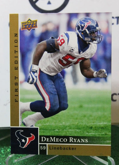 2009 UPPER DECK DEMECO RYANS # 62 GOLD NFL HOUSTON TEXANS GRIDIRON  CARD